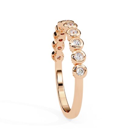Round Moissanite Wedding Band For Women