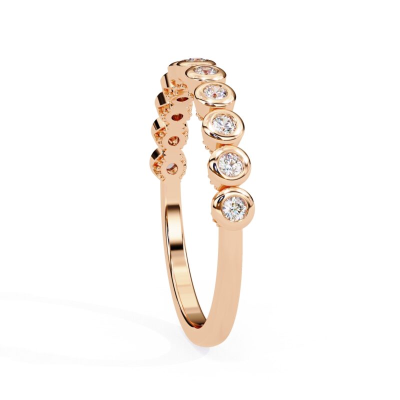 Round Moissanite Wedding Band For Women