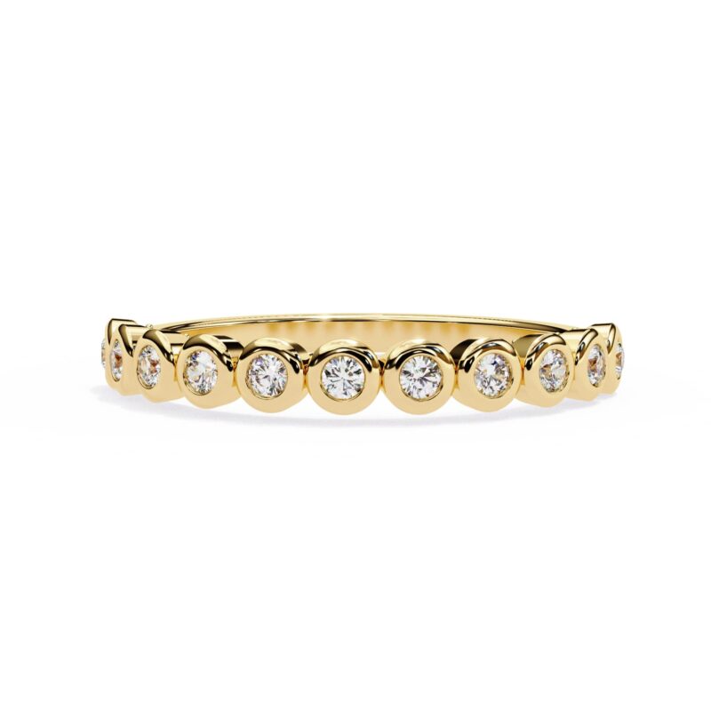 Round Moissanite Wedding Band For Women - Image 10