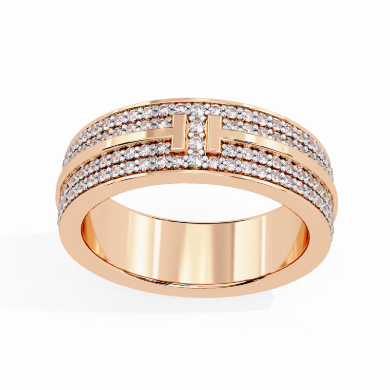 Round Moissanite Wedding Band For Women - Image 9