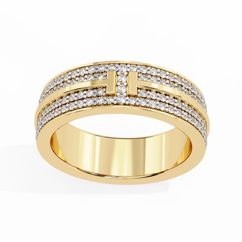 Round Moissanite Wedding Band For Women - Image 10