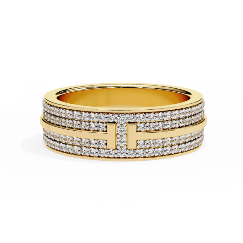 Round Moissanite Wedding Band For Women - Image 3