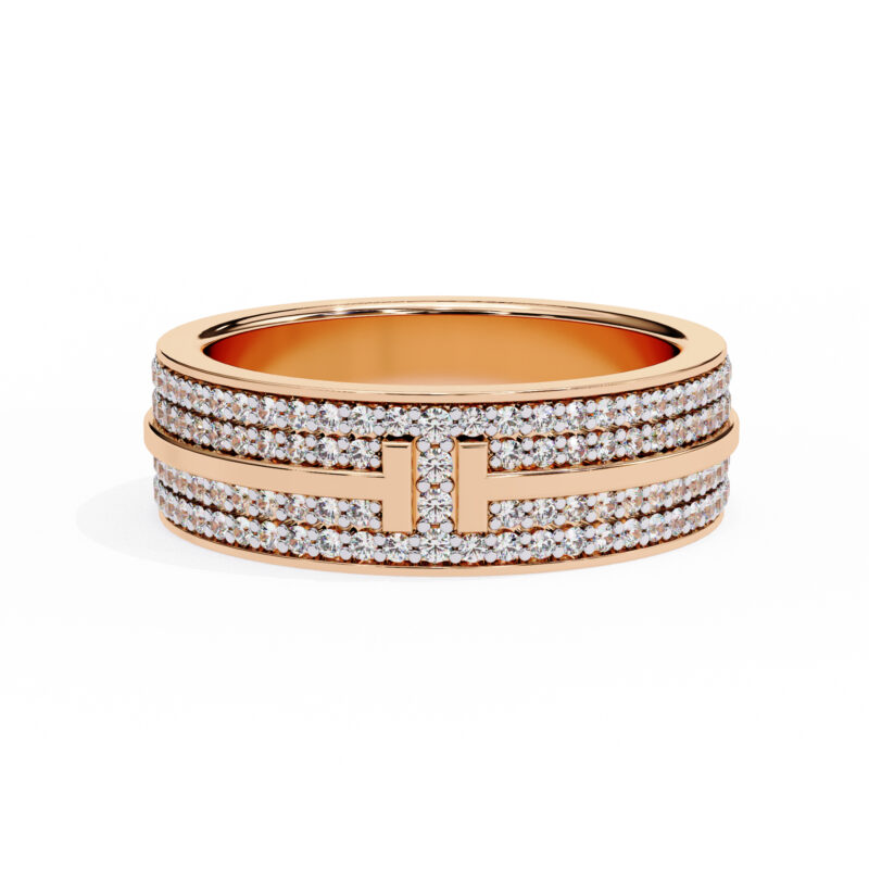 Round Moissanite Wedding Band For Women - Image 4