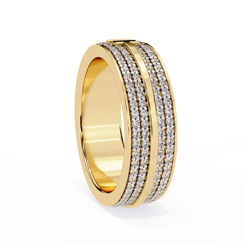 Round Moissanite Wedding Band For Women - Image 7