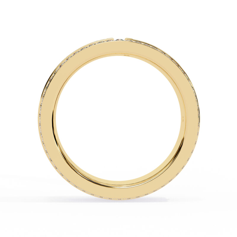 Round Moissanite Wedding Band For Women - Image 8