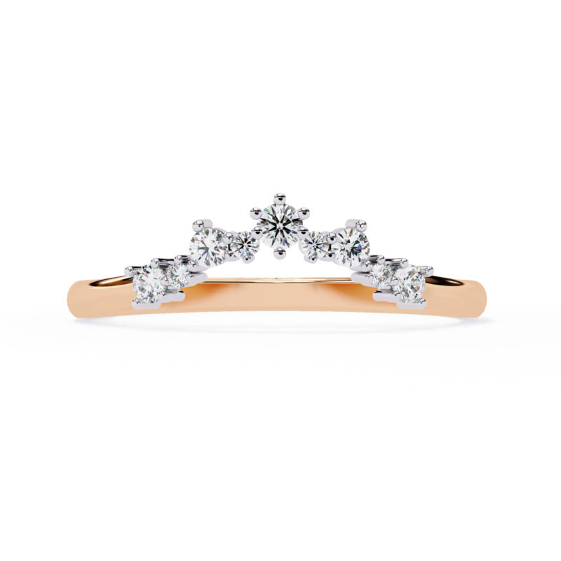 Round Moissanite Wedding Band For Women - Image 4