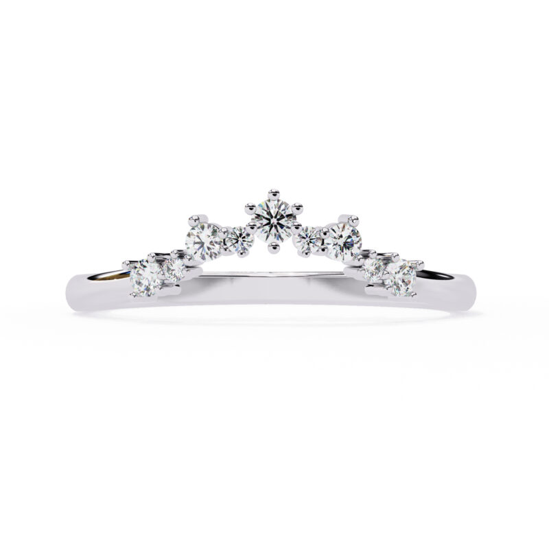 Round Moissanite Wedding Band For Women - Image 5