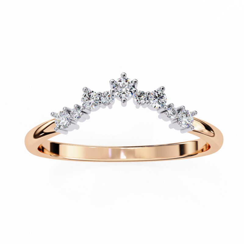 Round Moissanite Wedding Band For Women