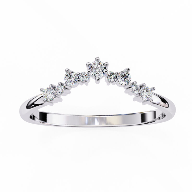 Round Moissanite Wedding Band For Women - Image 10