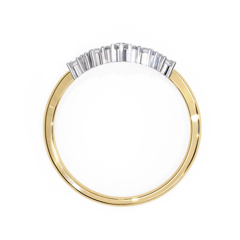 Round Moissanite Wedding Band For Women - Image 2