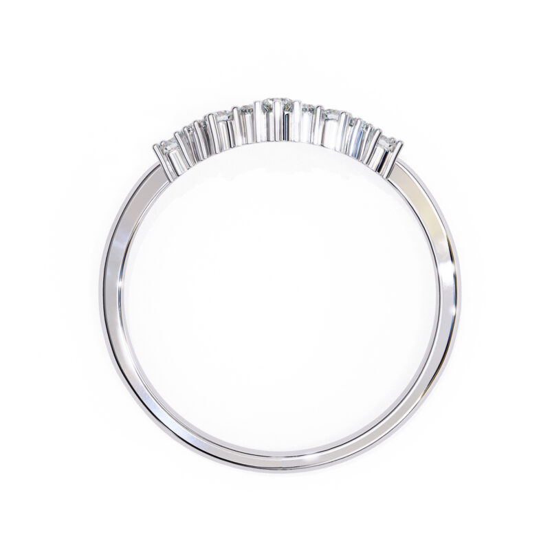 Round Moissanite Wedding Band For Women - Image 3