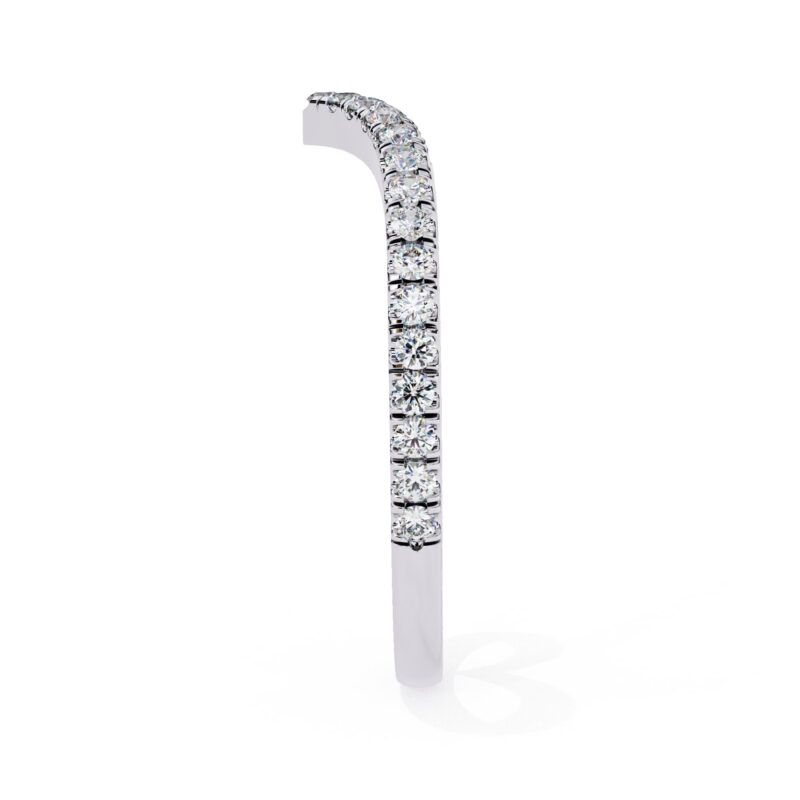 Round Moissanite Wedding Band For Women - Image 6