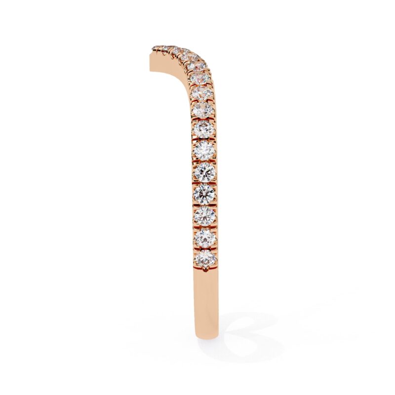 Round Moissanite Wedding Band For Women - Image 7