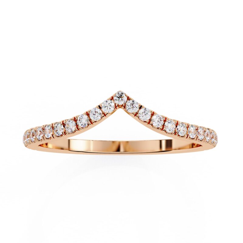 Round Moissanite Wedding Band For Women - Image 5