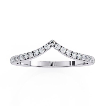 Round Moissanite Wedding Band For Women