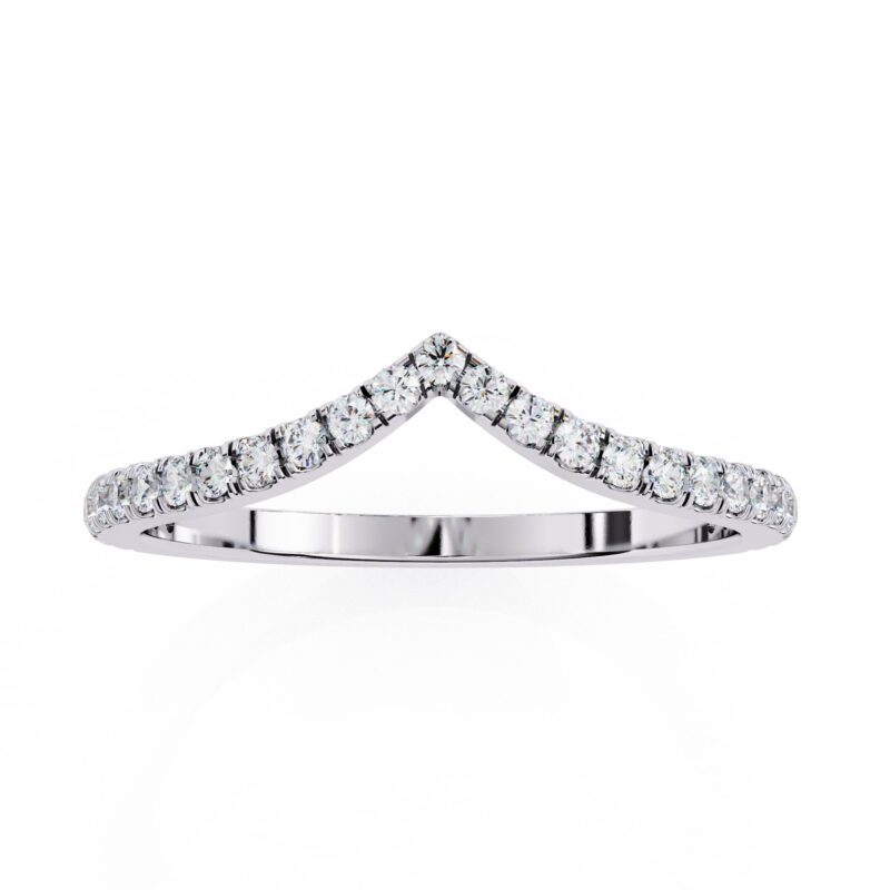Round Moissanite Wedding Band For Women