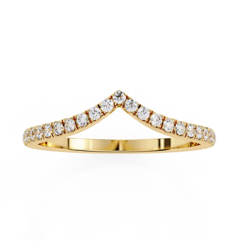 Round Moissanite Wedding Band For Women - Image 3