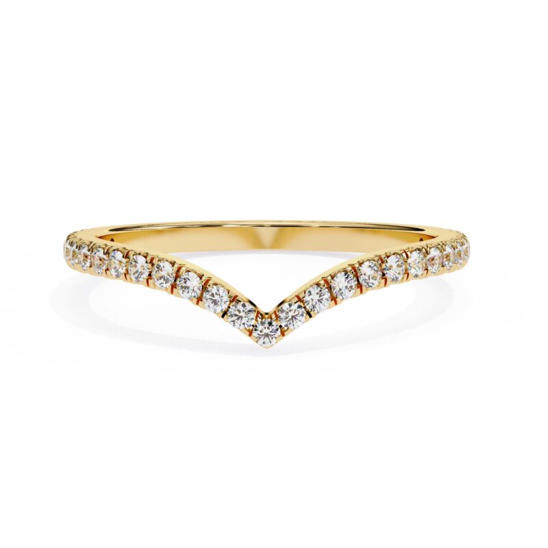 Round Moissanite Wedding Band For Women - Image 10
