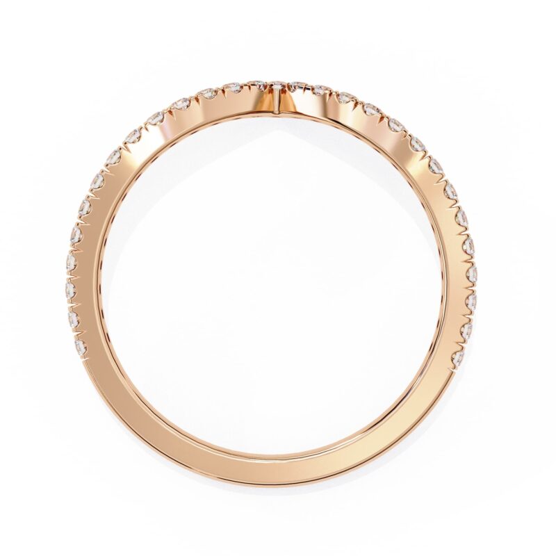 Round Moissanite Wedding Band For Women - Image 9