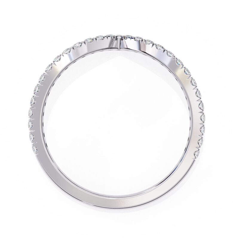 Round Moissanite Wedding Band For Women - Image 8
