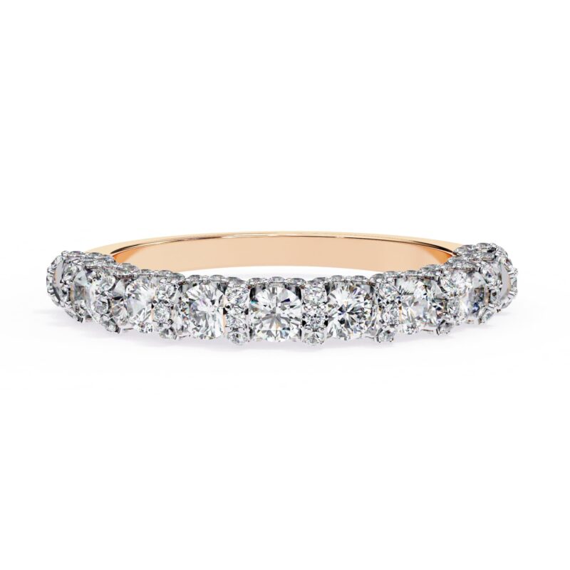 Round Moissanite Wedding Band For Women - Image 11