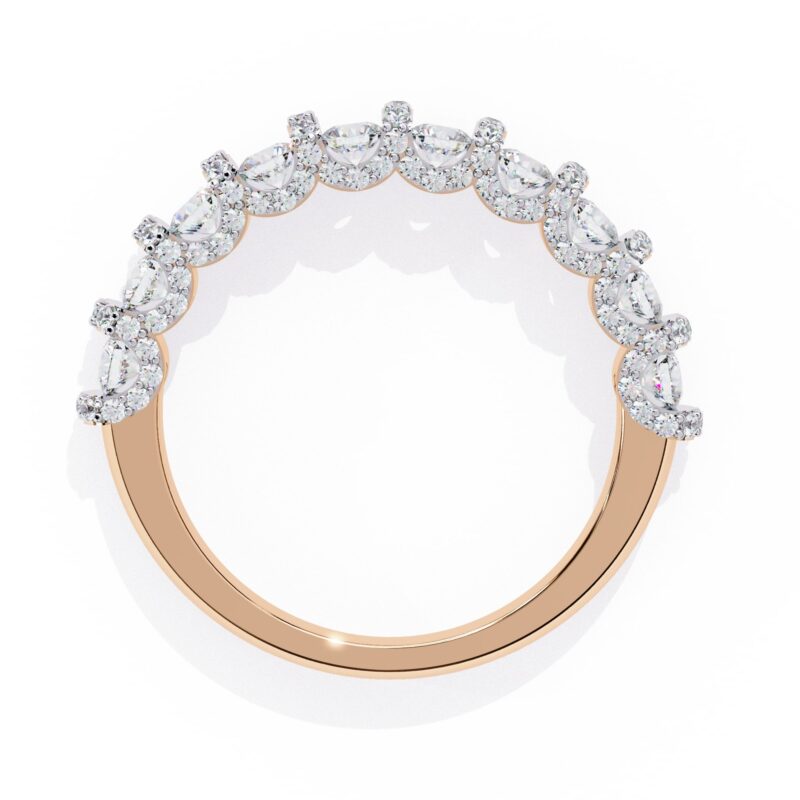 Round Moissanite Wedding Band For Women - Image 6