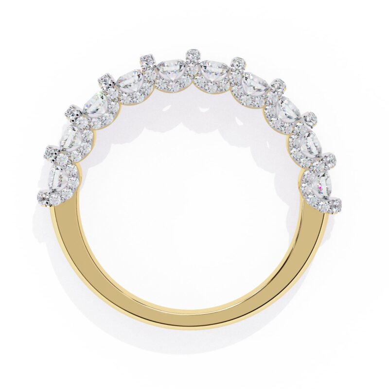 Round Moissanite Wedding Band For Women - Image 5