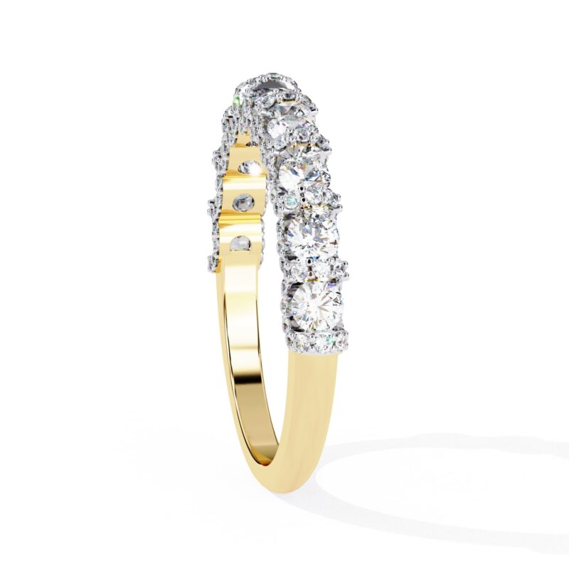 Round Moissanite Wedding Band For Women - Image 7