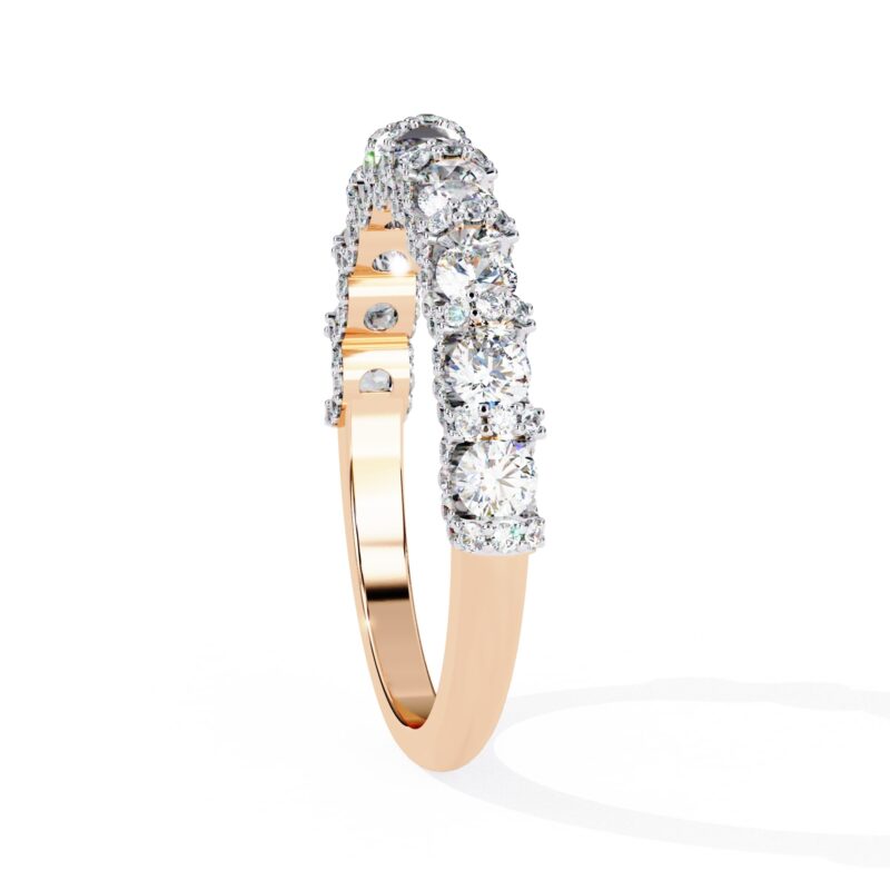Round Moissanite Wedding Band For Women