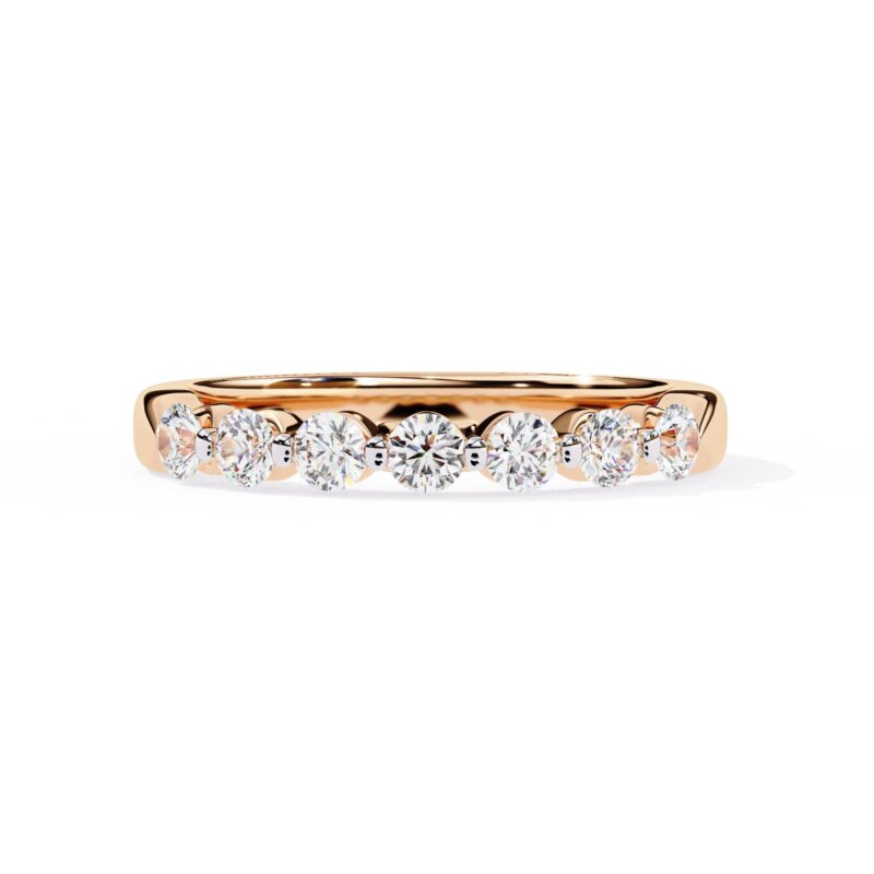 Round Moissanite Wedding Band For Women - Image 11