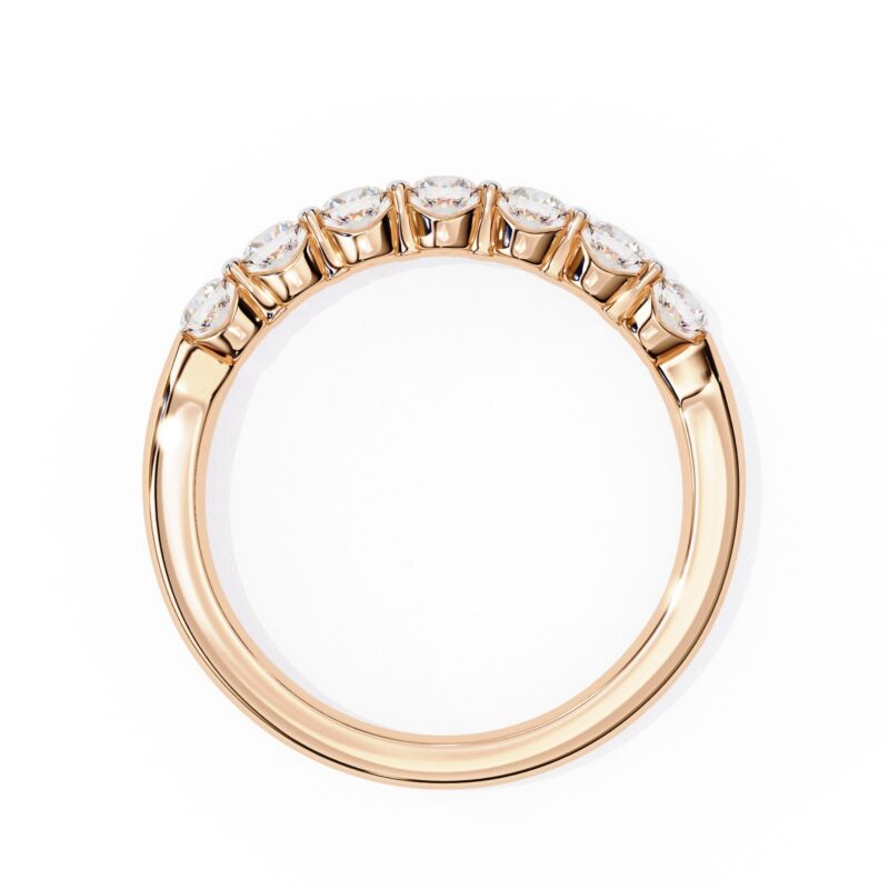 Round Moissanite Wedding Band For Women - Image 8