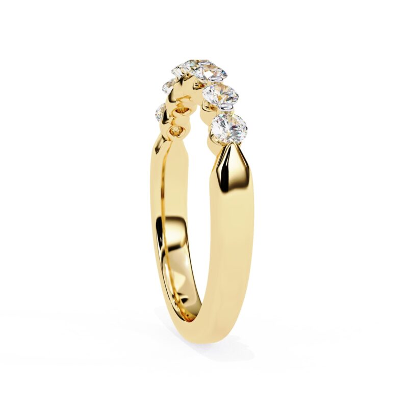 Round Moissanite Wedding Band For Women - Image 6