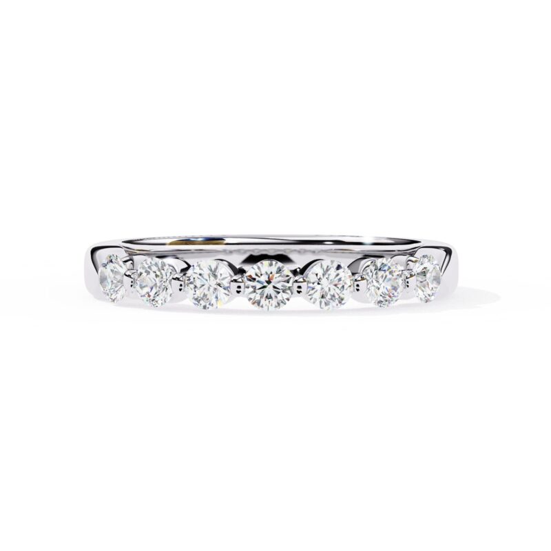 Round Moissanite Wedding Band For Women - Image 10