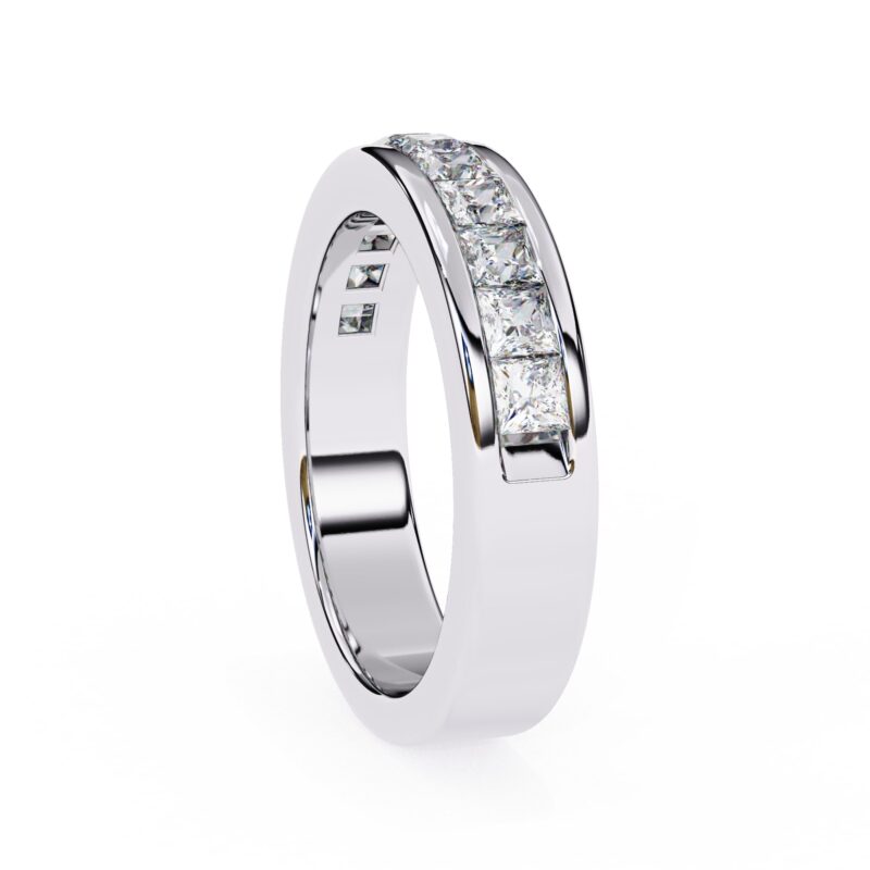 Princess Cut Moissanite Wedding Band For Women - Image 7