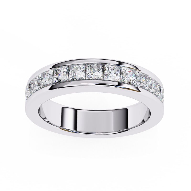 Princess Cut Moissanite Wedding Band For Women - Image 3