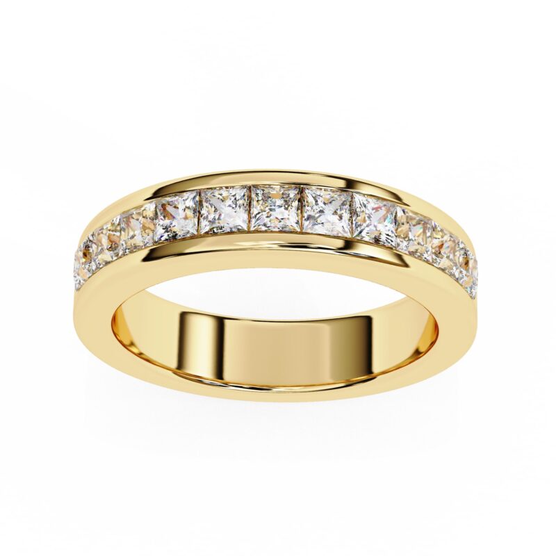 Princess Cut Moissanite Wedding Band For Women - Image 4