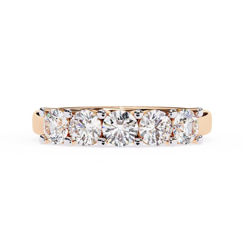 Round Moissanite Wedding Band For Women - Image 11