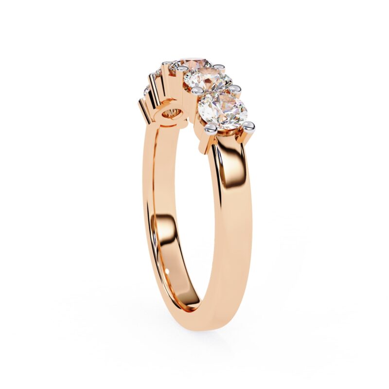 Round Moissanite Wedding Band For Women