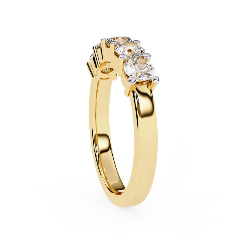 Round Moissanite Wedding Band For Women - Image 6